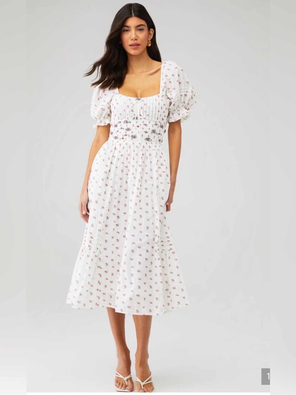 For Love & Lemons Guisti Floral Midi Dress